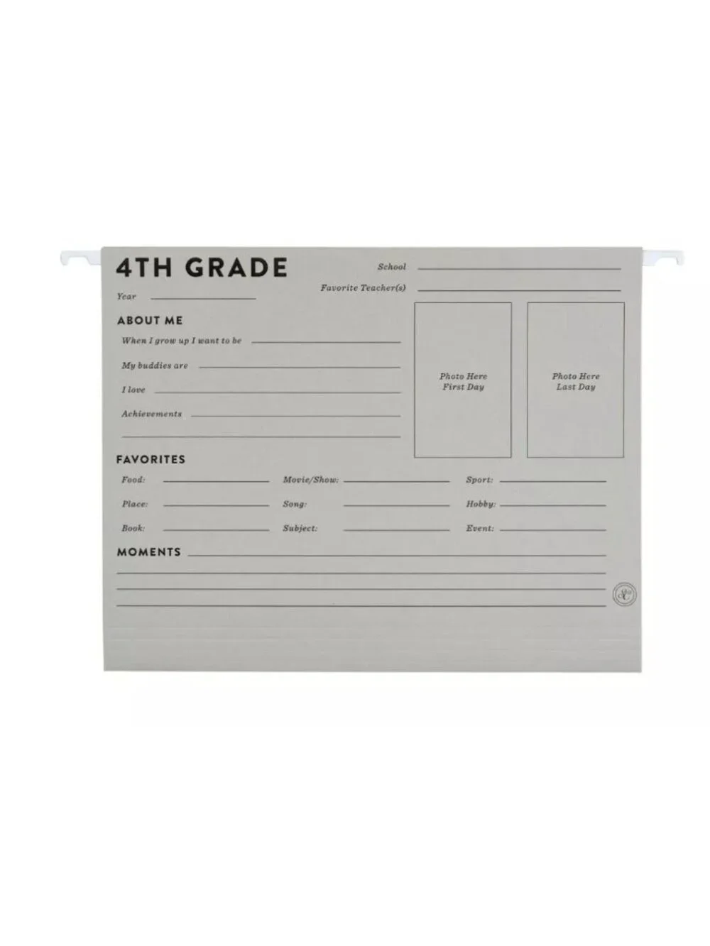 Studio Calico 20-Pack Hanging File Folders Through The Years Folder System Prepr